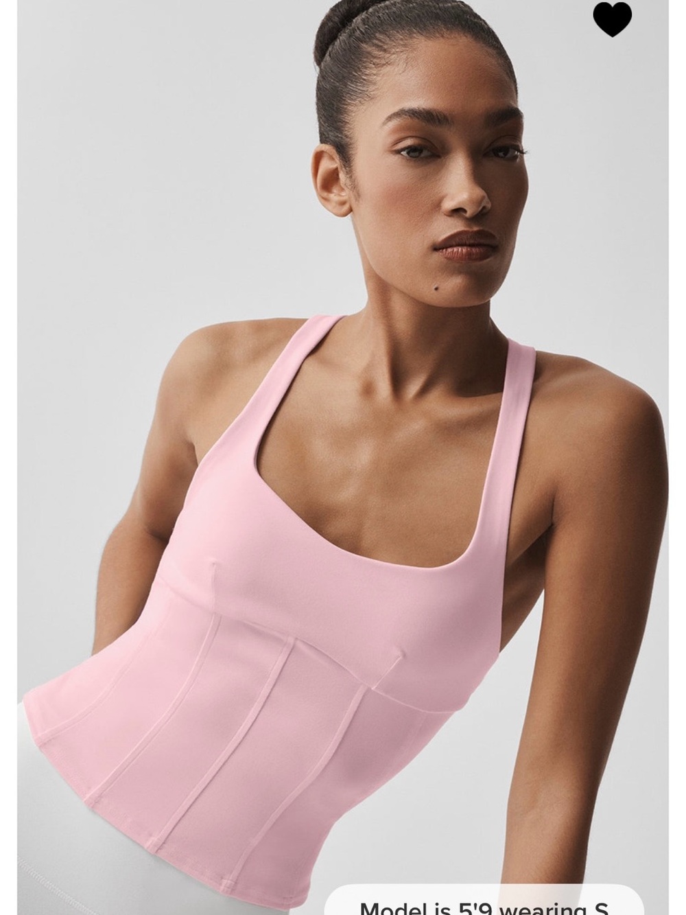 ALO Yoga airbrush sparks fly corset tank in vintage Pink